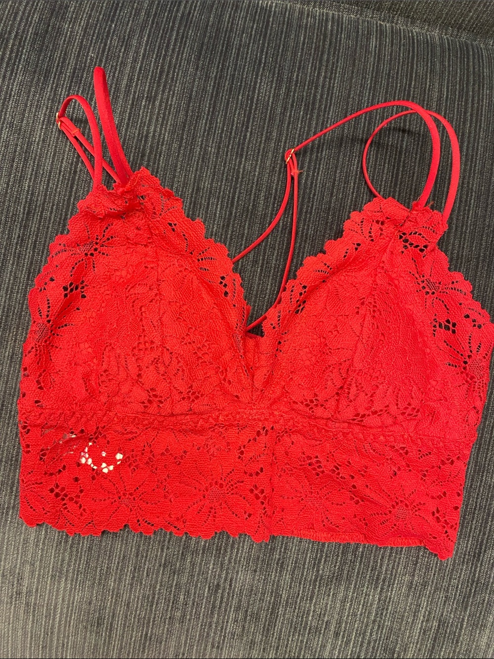PINK Red Bralette